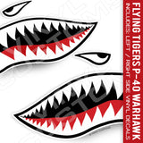 Flying Tigers Shark Mouth Vinyl Decal Stickers (Version 2)