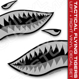 Flying Tigers Shark Mouth Vinyl Decal Stickers Tactical (Version 2)